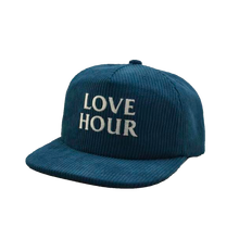 Load image into Gallery viewer, Fat Blue Corduroy Logo Snapback